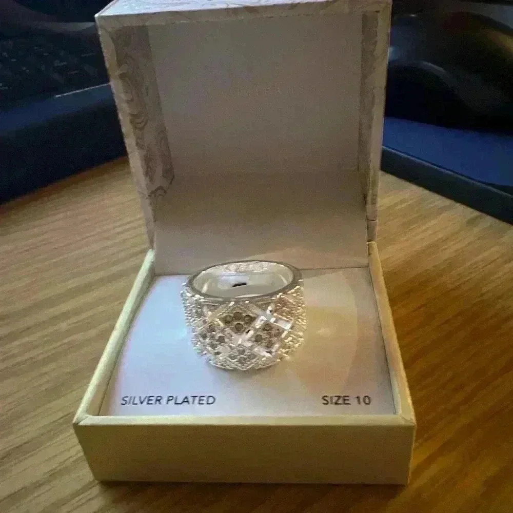 Charter Club Silver Plated Ring Size 10 New in Box - Picture 2 of 8